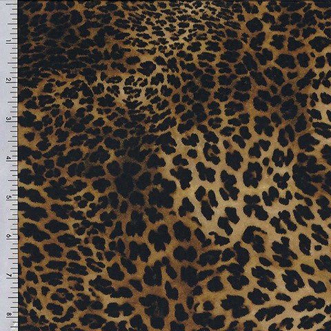 Classic Leopard Print Polyester-Spandex Tricot Matte