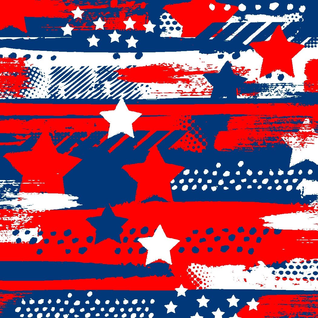 SPTS-1 | Distresses Stars - Patriotic Stars & Stripes Brushstroke