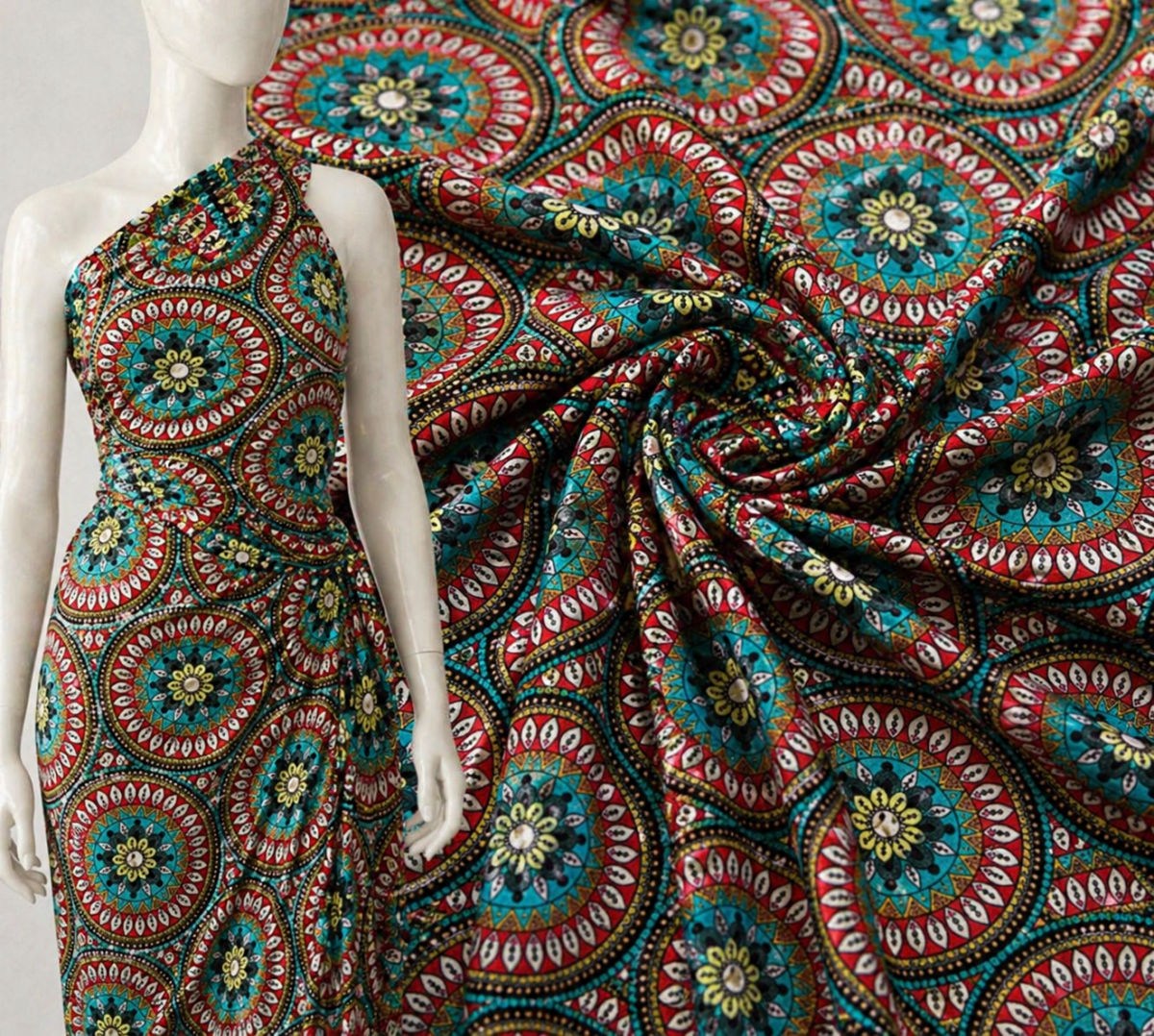 Nylon Spandex Tricot Wet Print Fabric by the Yard – SP - NP2790 - Spandexbyyard