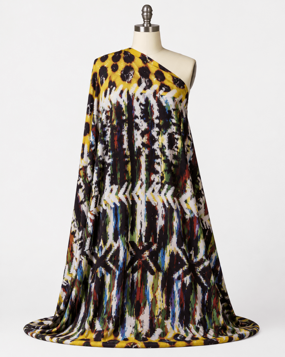 P - SPT04 | abstract, rainbow, multi - color, Printed Spandex - Spandexbyyard