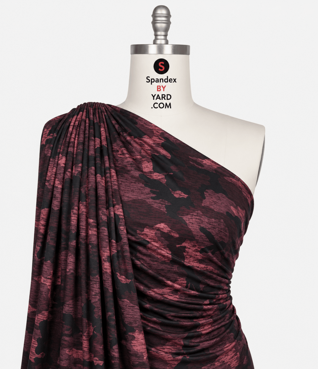 P - X8 - B - MIR215 Polyester - Spandex Pepper Pink printed fabric - Spandexbyyard