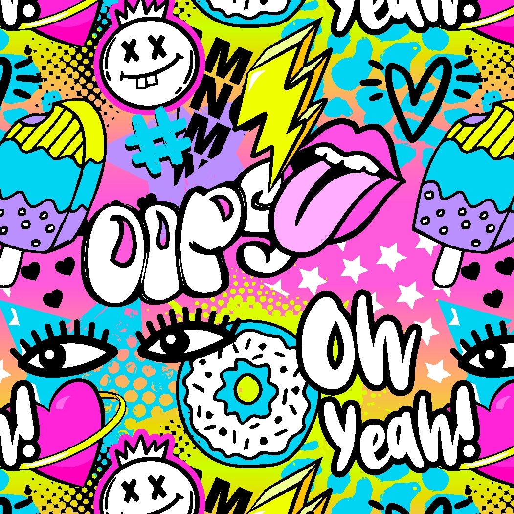 Model: SPT-6681 | Pop Life Graffiti Mix printable design - Spandexbyyard