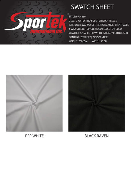 PRO - 850 Sportek Pro Super Stretch Fleece Interlock - Spandexbyyard
