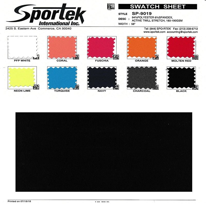 SP - 9019 Active Twill Stretch with DWR - Spandexbyyard
