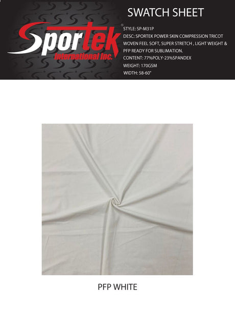 SP - M31P Sportek Power Skin Compression Tricot Woven Feel - Spandexbyyard