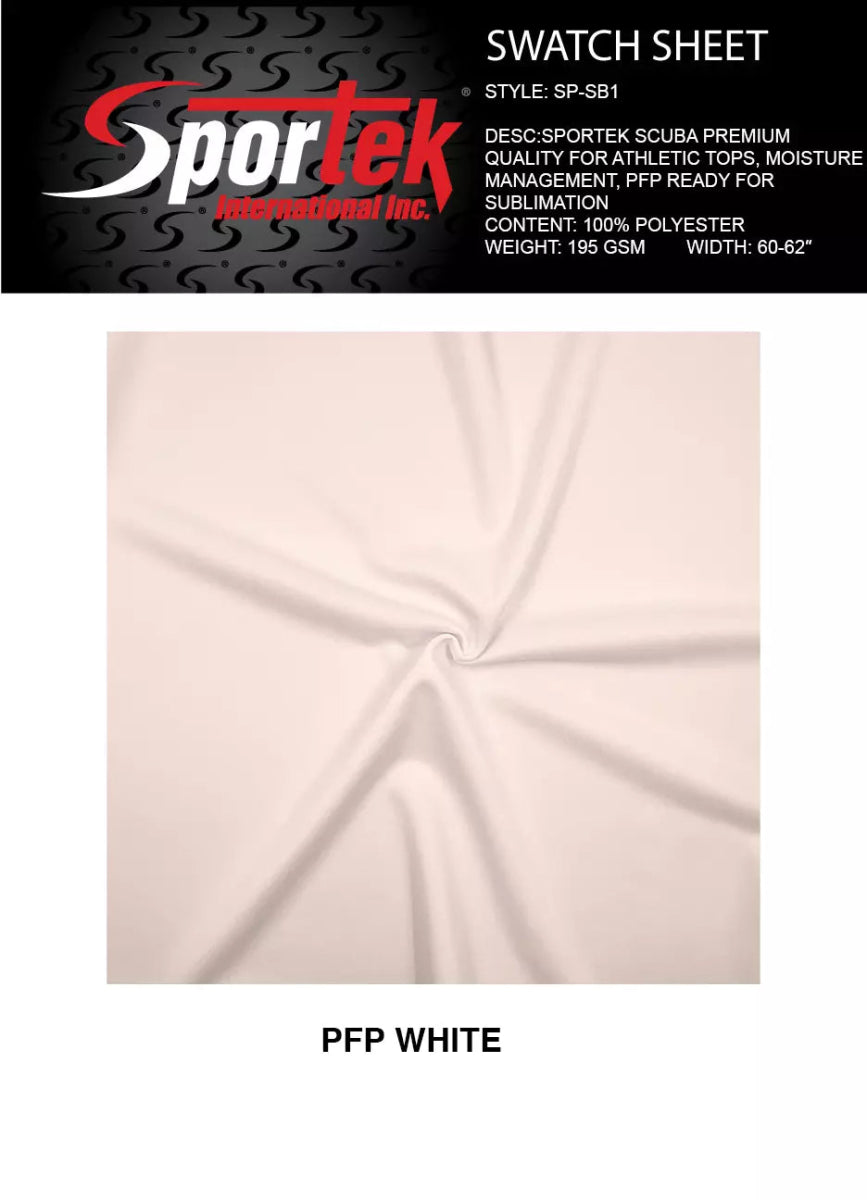 SP-SB1 Polyester Scuba Premium Quality | PFP White