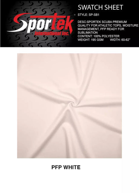 SP-SB1 Polyester Scuba Premium Quality | PFP White