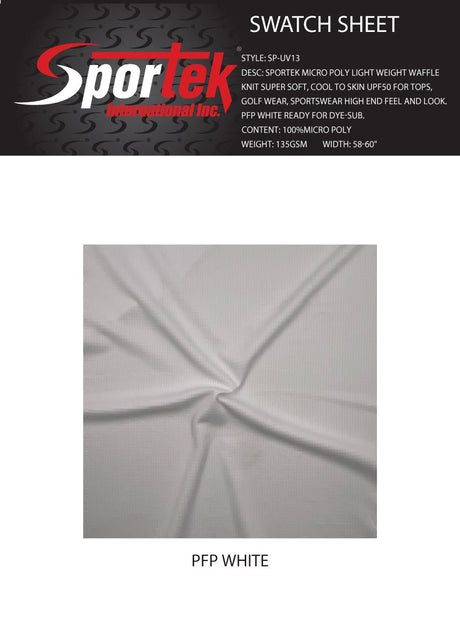 SP - UV13 Sportek Micro Poly Light Weight Waffle Knit - Spandexbyyard