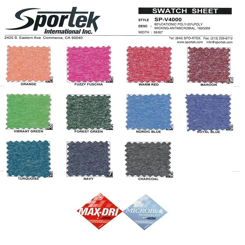 SP - V4000 Wicking - Antimicrobial - Spandexbyyard