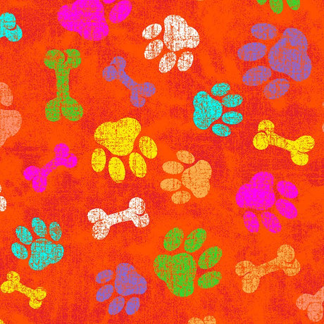 SPT 6630 PAWS AND BONES - Spandexbyyard