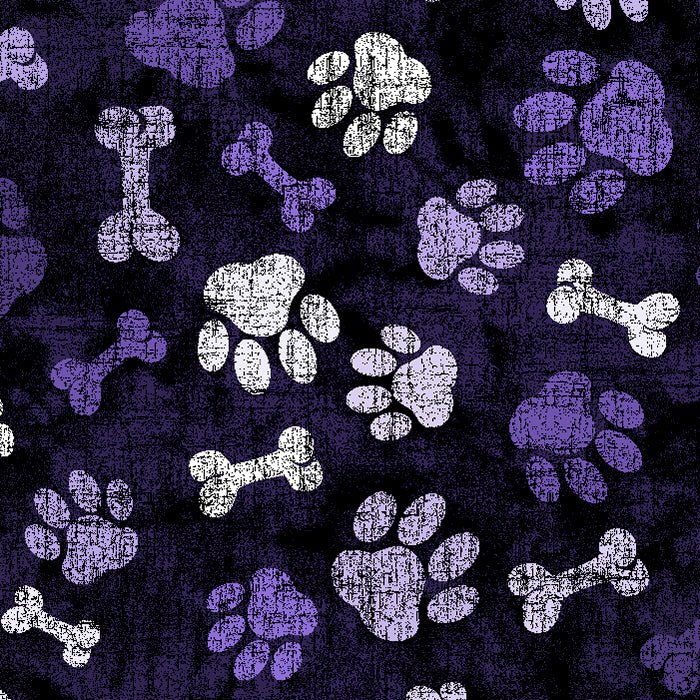 SPT 6630 PAWS AND BONES - Spandexbyyard