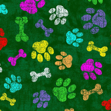 SPT 6630 PAWS AND BONES - Spandexbyyard
