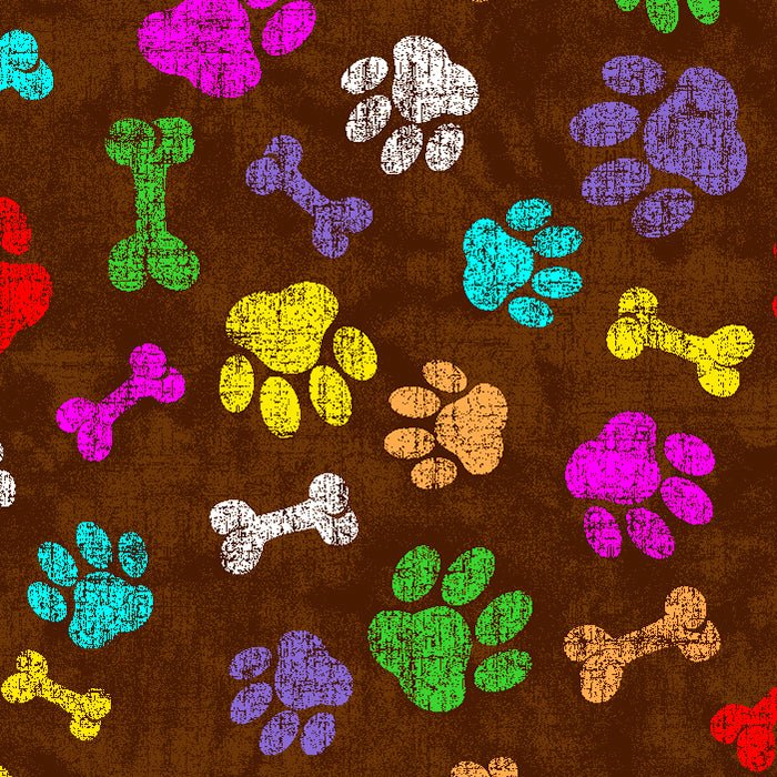 SPT 6630 PAWS AND BONES - Spandexbyyard