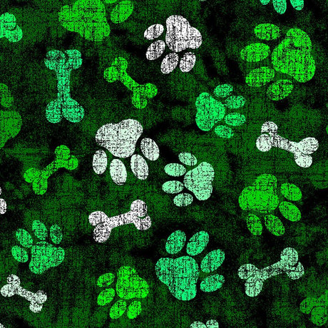 SPT 6630 PAWS AND BONES - Spandexbyyard