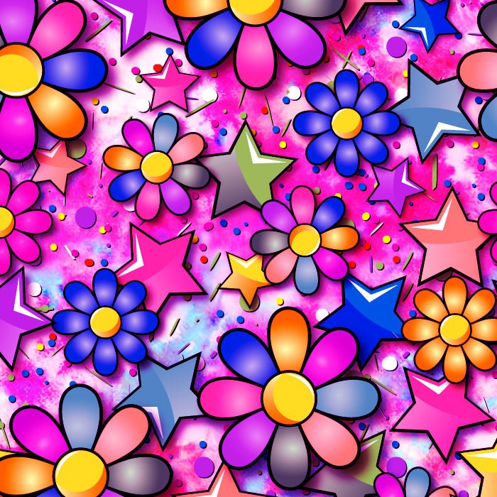 SPT 6639 Flower Stars - Spandexbyyard