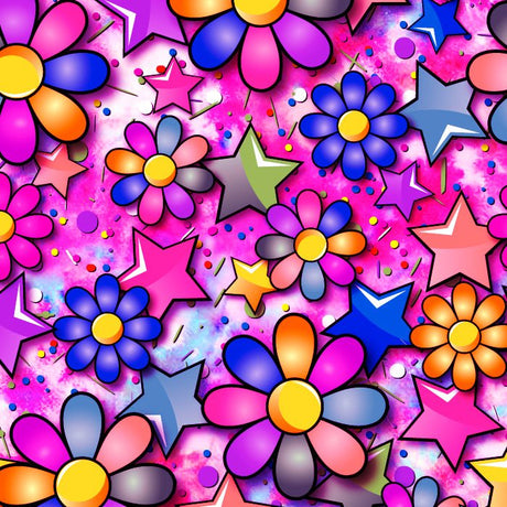 SPT 6639 Flower Stars - Spandexbyyard