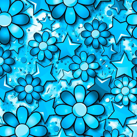 SPT 6639 Flower Stars - Spandexbyyard