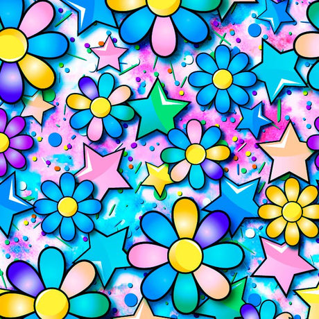SPT 6639 Flower Stars - Spandexbyyard