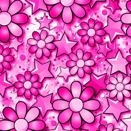 SPT 6639 Flower Stars - Spandexbyyard