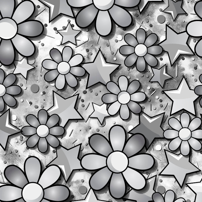 SPT 6639 Flower Stars - Spandexbyyard