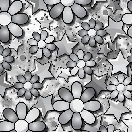 SPT 6639 Flower Stars - Spandexbyyard