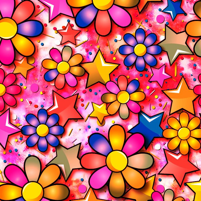 SPT 6639 Flower Stars - Spandexbyyard