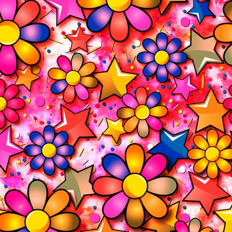 SPT 6639 Flower Stars - Spandexbyyard