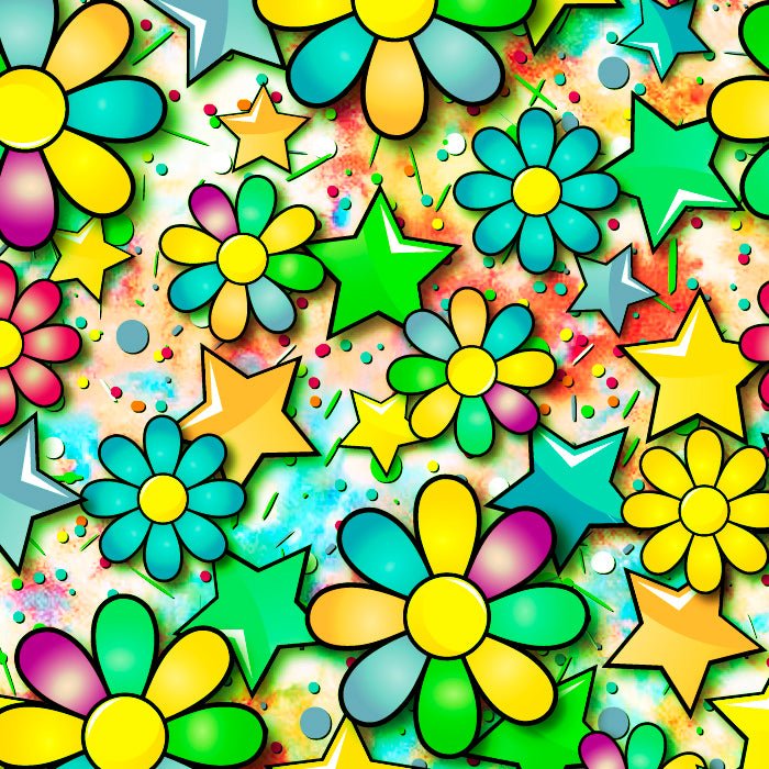 SPT 6639 Flower Stars - Spandexbyyard