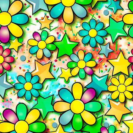 SPT 6639 Flower Stars - Spandexbyyard