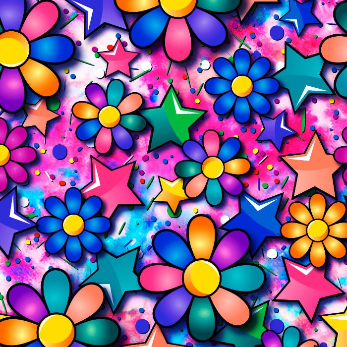 SPT 6639 Flower Stars - Spandexbyyard