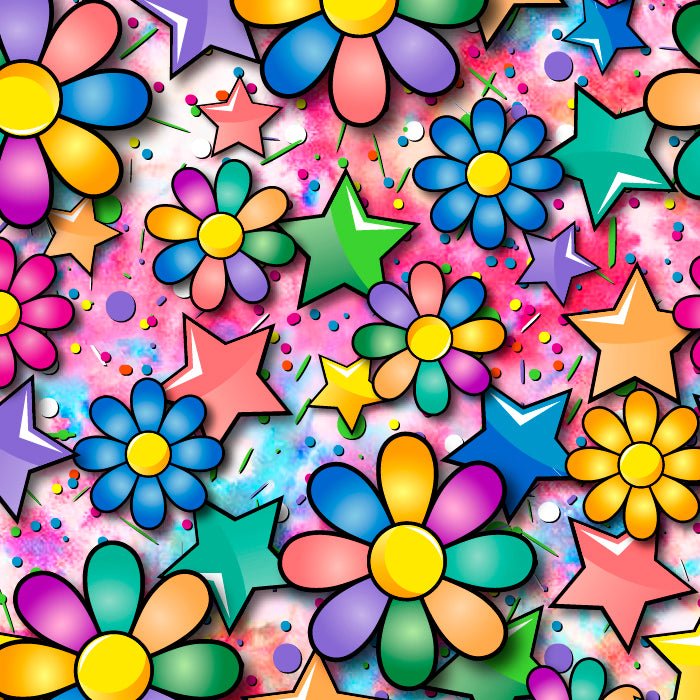 SPT 6639 Flower Stars - Spandexbyyard