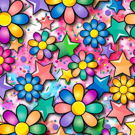 SPT 6639 Flower Stars - Spandexbyyard