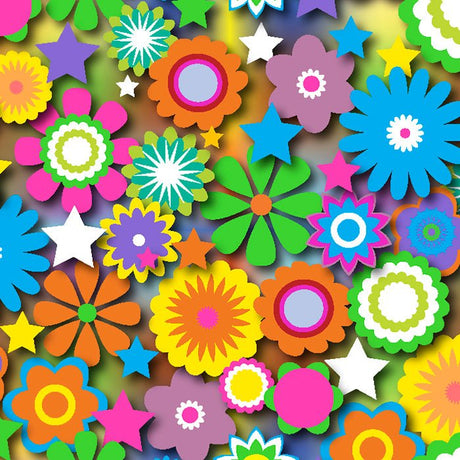 SPT 6640 Flower Stars 2 - Spandexbyyard