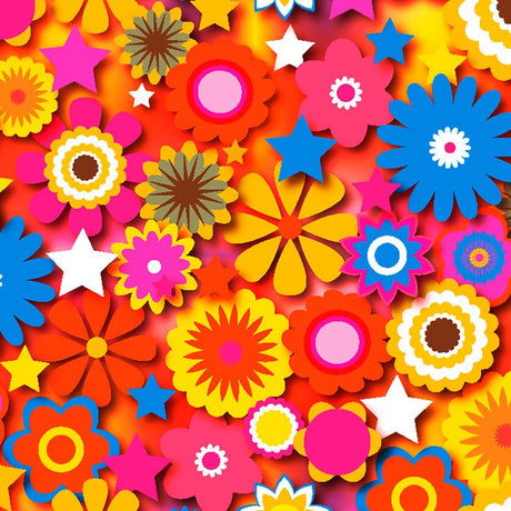 SPT 6640 Flower Stars 2 - Spandexbyyard