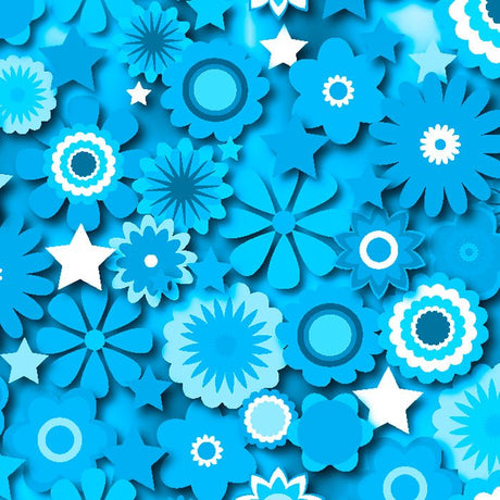 SPT 6640 Flower Stars 2 - Spandexbyyard