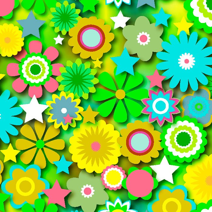SPT 6640 Flower Stars 2 - Spandexbyyard