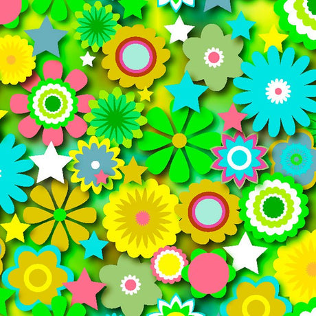 SPT 6640 Flower Stars 2 - Spandexbyyard