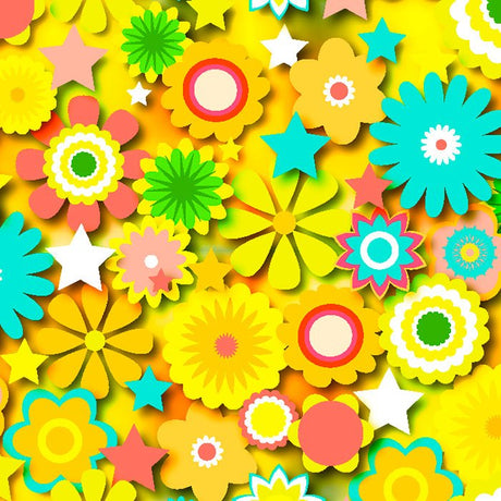 SPT 6640 Flower Stars 2 - Spandexbyyard