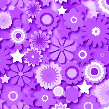 SPT 6640 Flower Stars 2 - Spandexbyyard