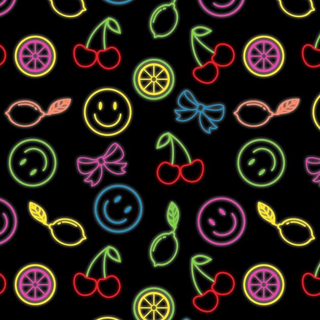 SPT - 6695 Neon Things Printed Spandex Fabric - Spandexbyyard