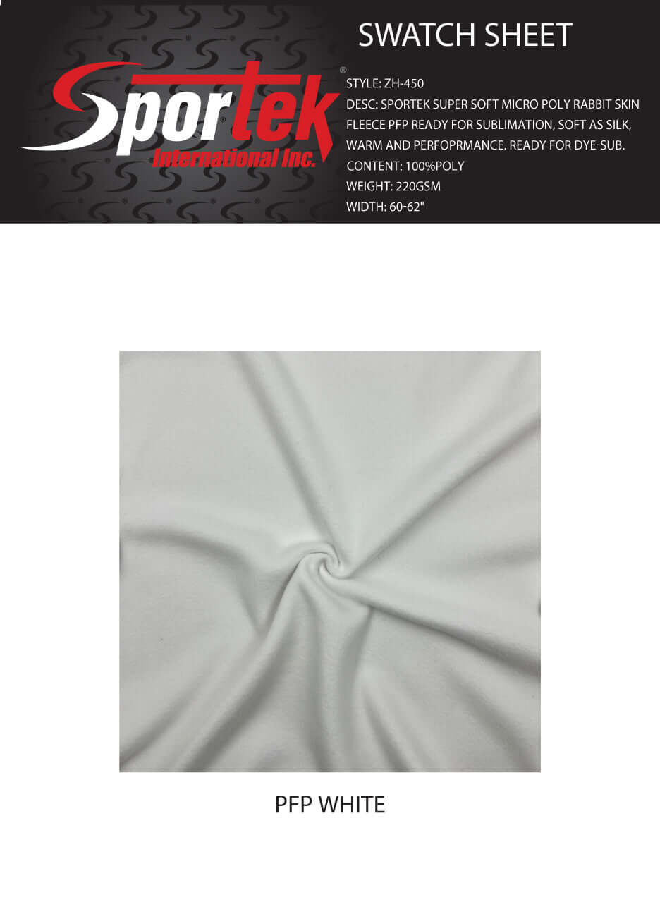 ZH - 450 Sportek Super Soft Micro Poly Rabbit Skin Fleece - Spandexbyyard