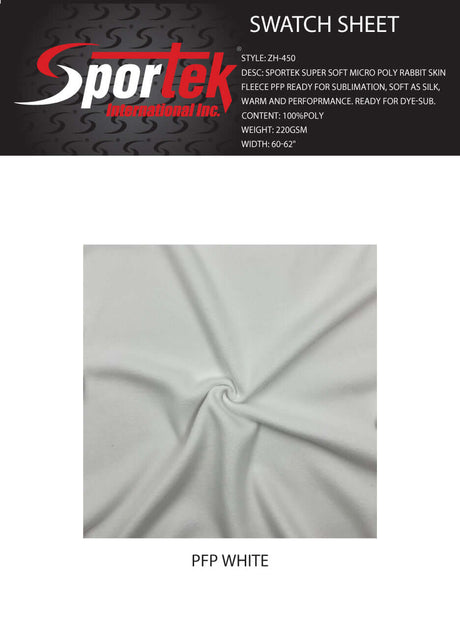 ZH - 450 Sportek Super Soft Micro Poly Rabbit Skin Fleece - Spandexbyyard