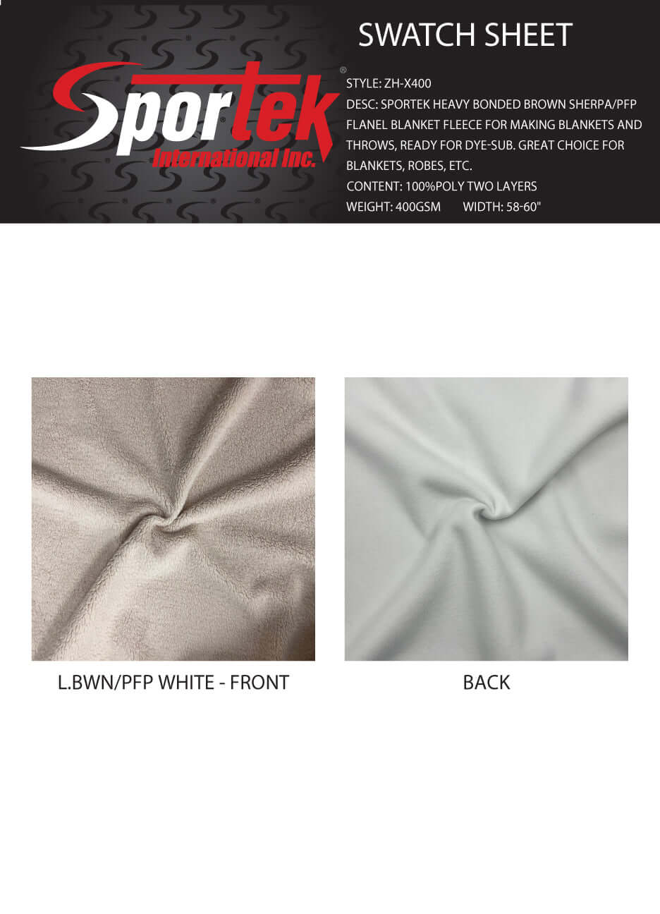 ZH - X400 Sportek Heavy Bonded Brown SHERPA/PFP - Spandexbyyard