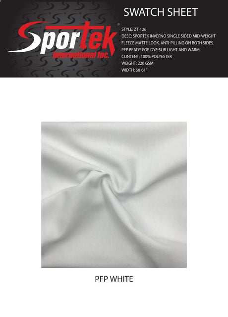 ZT - 126 Sportek Inverno Single Sided Mid Weight Fleece Matte Look - Spandexbyyard