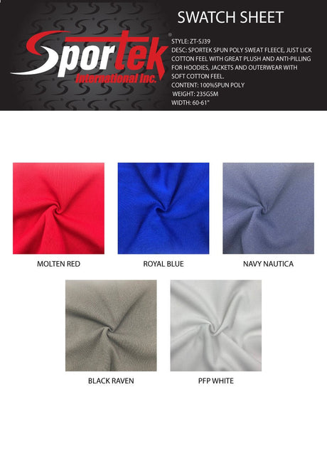 ZT - SJ39 Sportek Spun Poly Sweat Fleece - Spandexbyyard