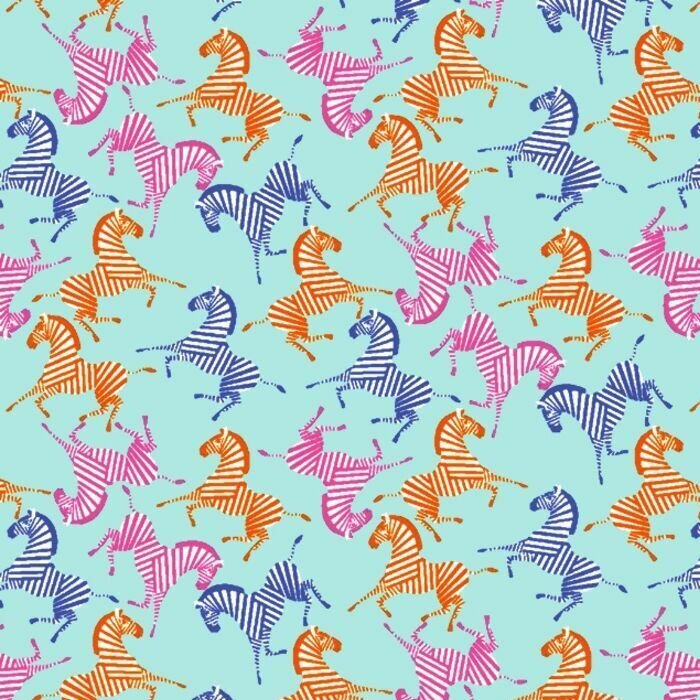 01263 Zebra Multicolor - Spandexbyyard