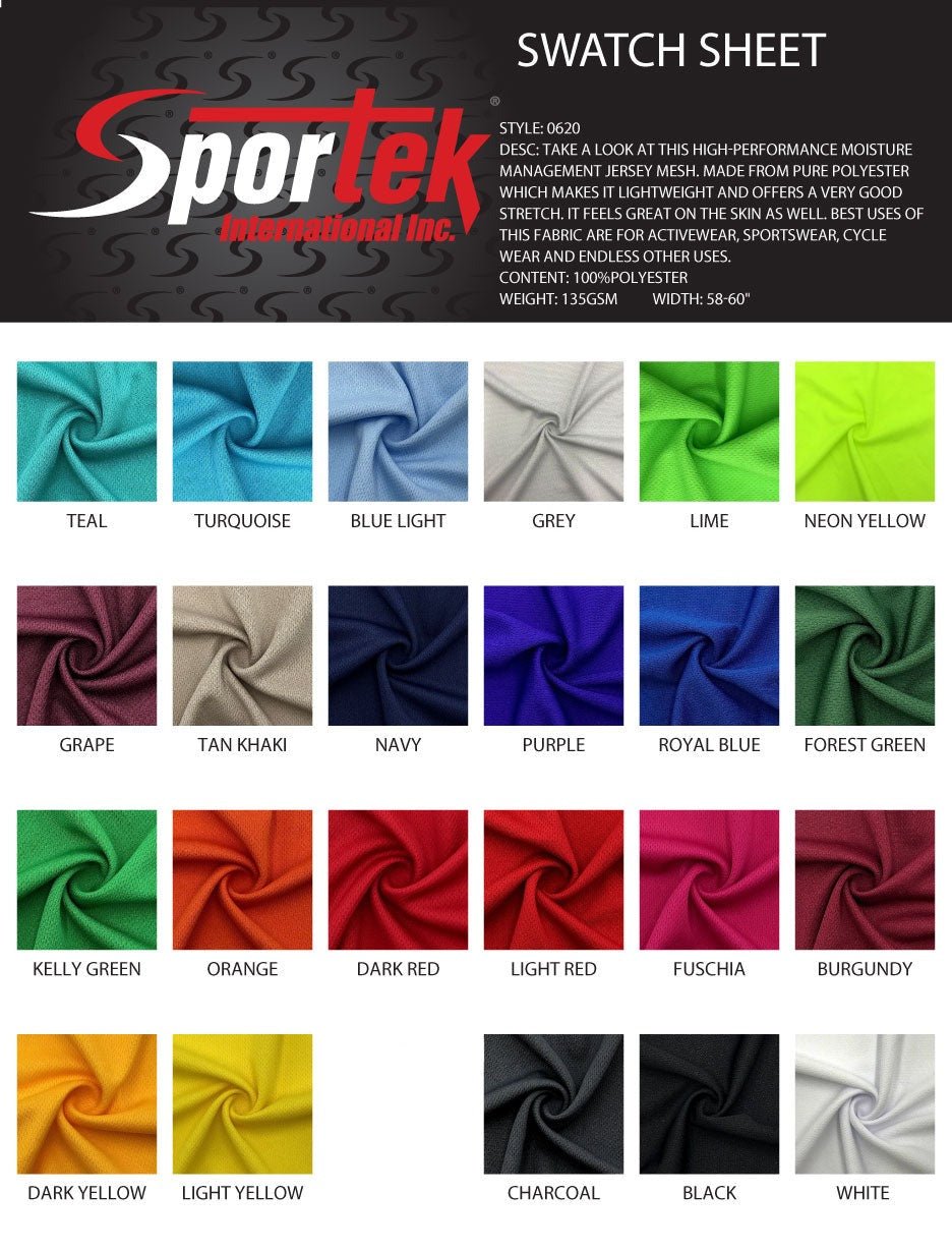 0620 High - Performance Moisture Management Jersey Mesh - Spandexbyyard