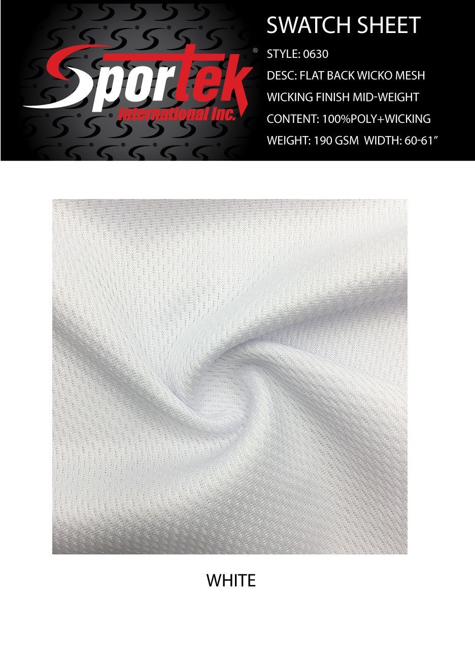 0630 | Moisture Management Mesh and PQ | Flat back Wicko Mesh Wicking Finish | White for Sublimation - Spandexbyyard
