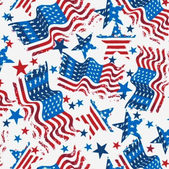 40602 Usa Flags - Spandexbyyard