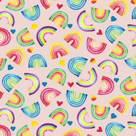 40661 Rainbow Heart Xs - Spandexbyyard